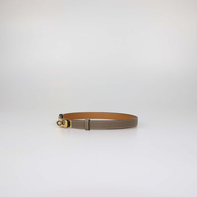 Hermes Etoupe Epsom Leather Kelly 18 Belt