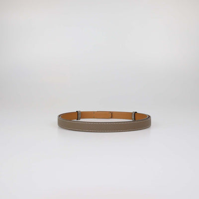 Hermes Etoupe Epsom Leather Kelly 18 Belt