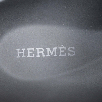 Hermes Black Leather Chypre Sandals