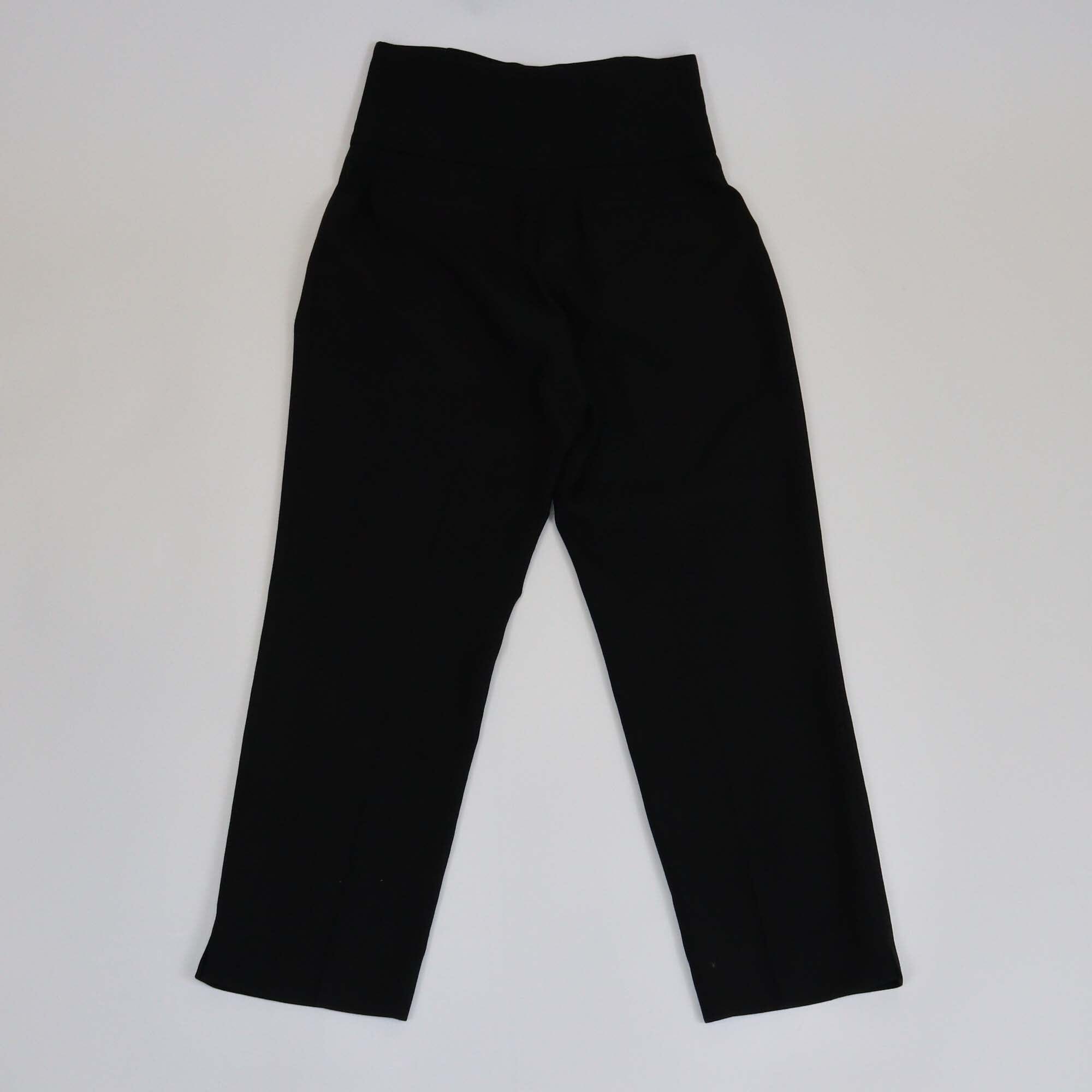 Saint Laurent Black High Waisted Straight Leg Pants Womens Saint Laurent 