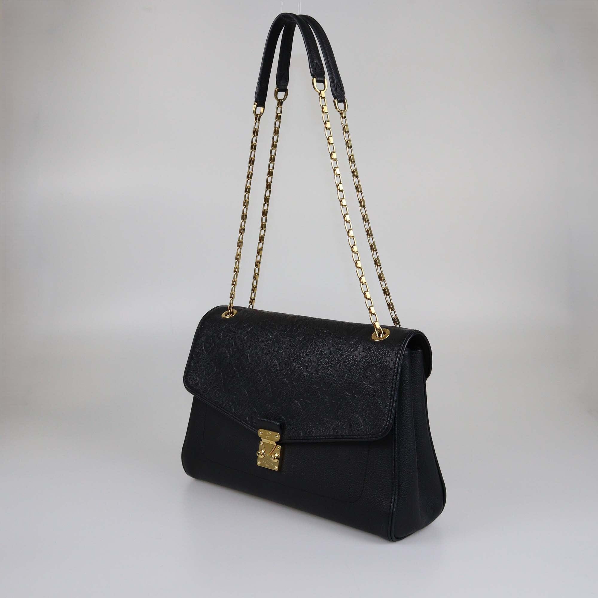 Louis Vuitton Black Monogram Empreinte St Germain MM Bag Womens Louis Vuitton 