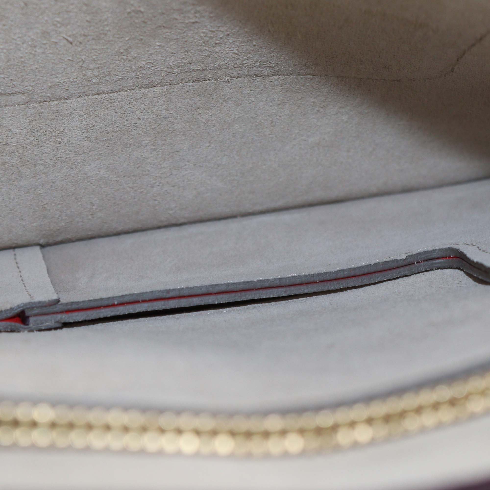 Chloe Red Leather & Suede Medium Faye Shoulder Bag