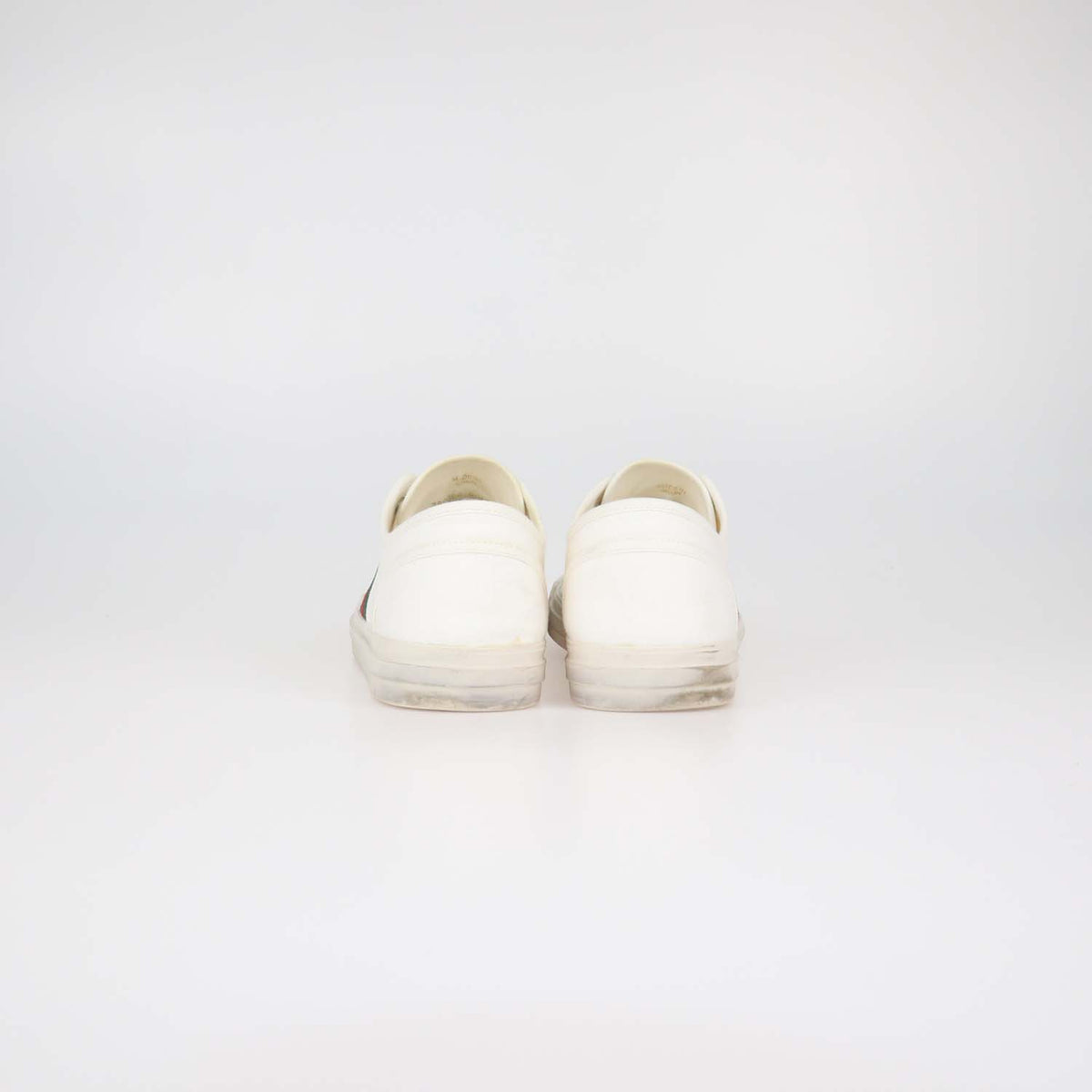 Gucci White Canvas Web Julio Low Top Sneakers