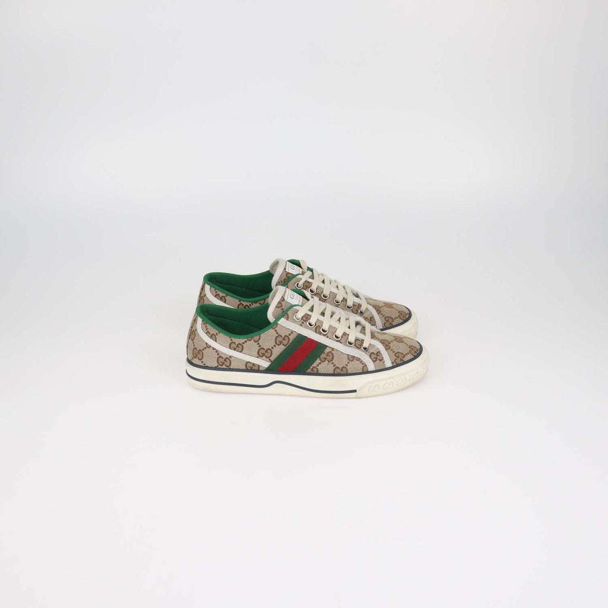 Gucci Beige GG Canvas Tennis 1977 Trainer Sneakers