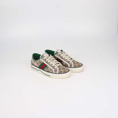 Gucci Beige GG Canvas Tennis 1977 Trainer Sneakers