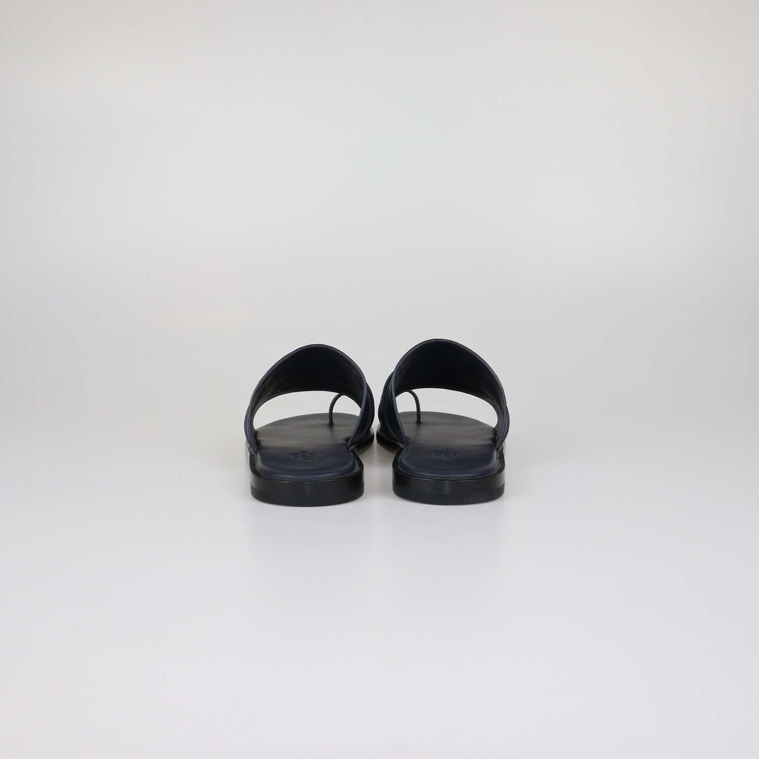 Hermes Multicolor Marine Epsom Leather Joke Flat Sandals