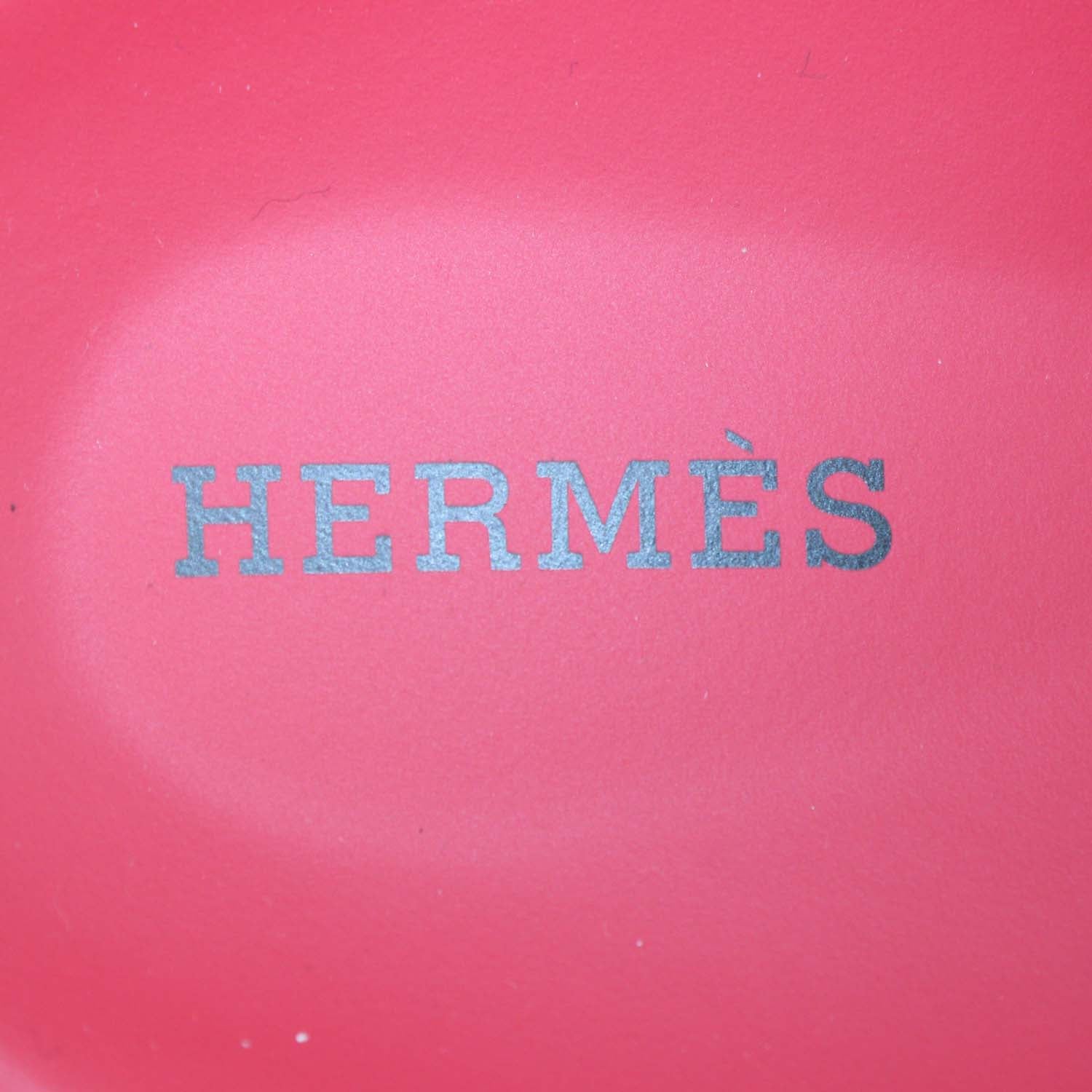Hermes Rose Grenade Epsom Leather Chypre Sandals