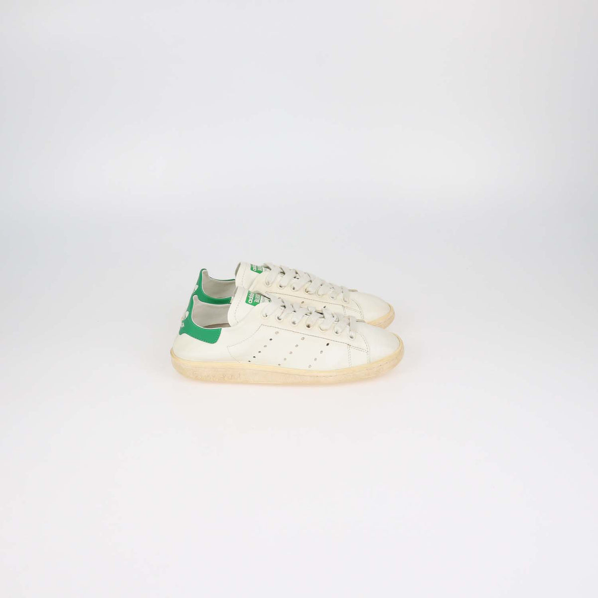Balenciaga x Adidas Off White Leather Stan Smith Worn Out Sneakers