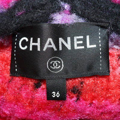 Chanel Multicolor Blend Viscose Boa Blouson Zip Jacket