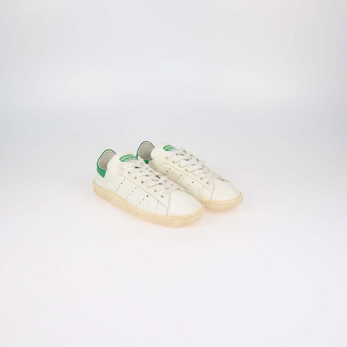 Balenciaga x Adidas Off White Leather Stan Smith Worn Out Sneakers