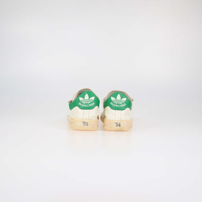 Balenciaga x Adidas Off White Leather Stan Smith Worn Out Sneakers