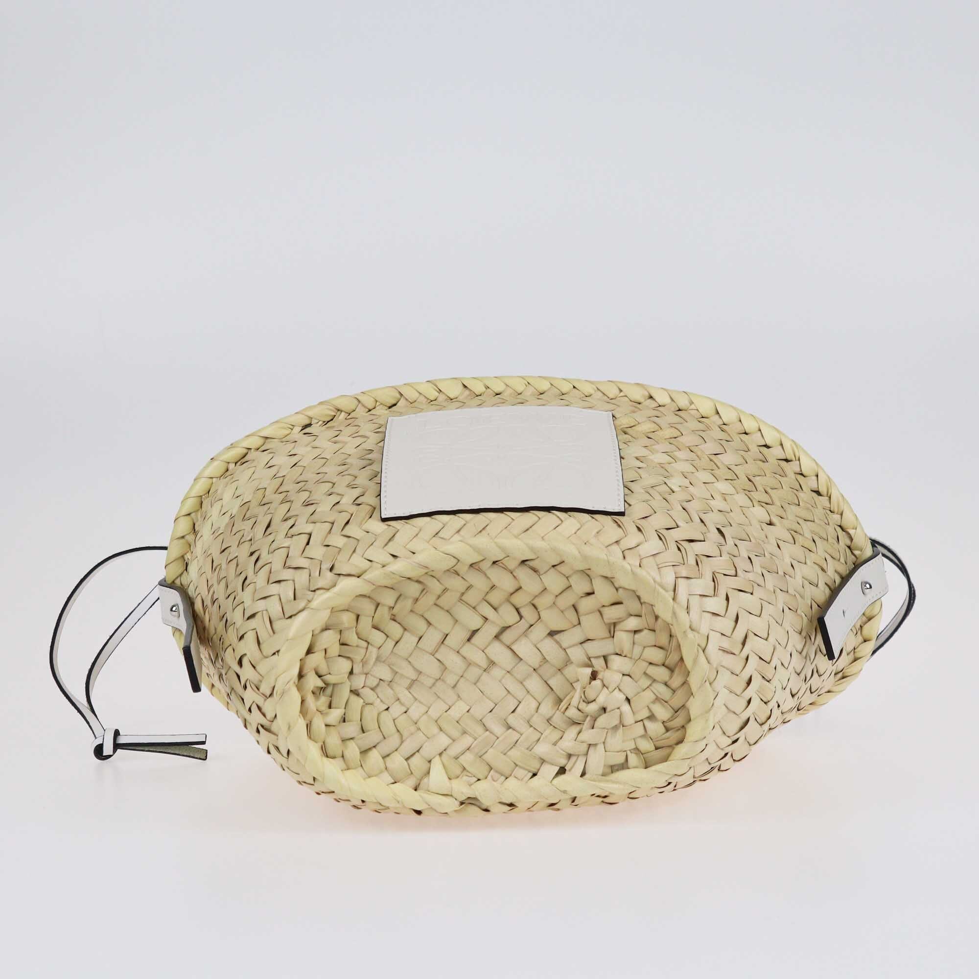 Loewe Raffia Anagram Basket Drawstring Bag Bags Loewe 