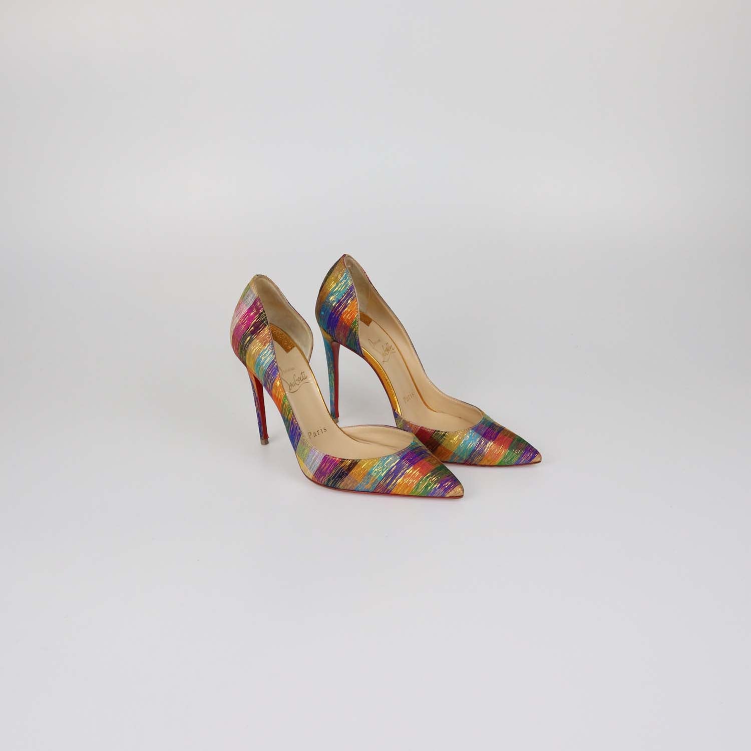 Christian Louboutin Multicolor Fabric Disco Iriza Pumps