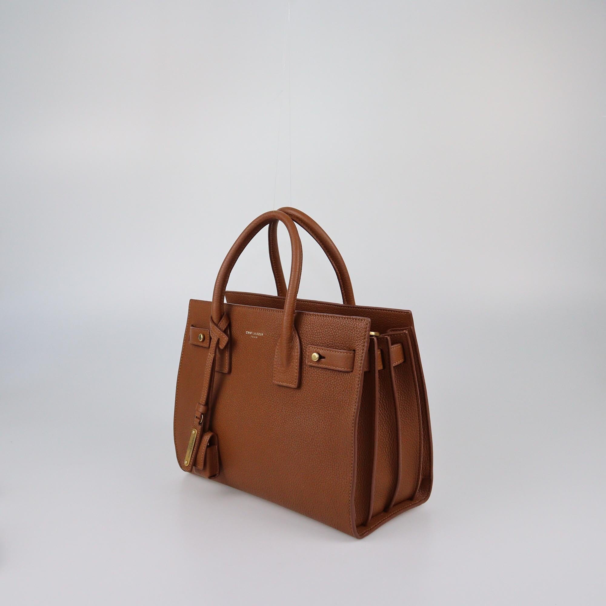 Saint Laurent Brown Grained Baby Classic Sac De Jour Tote Womens Saint Laurent 