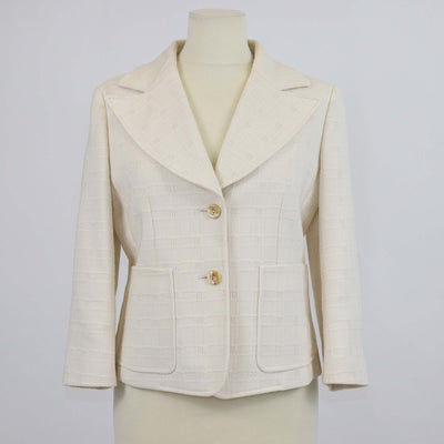 Gucci Cream Cotton & Wool Single Breasted Jacket
