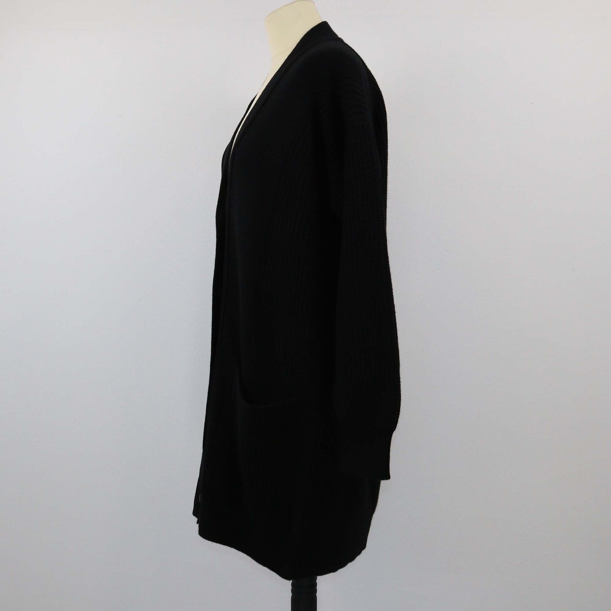 Hermes Black Longsleeve Pocket Detailed Cardigan Womens Hermes 