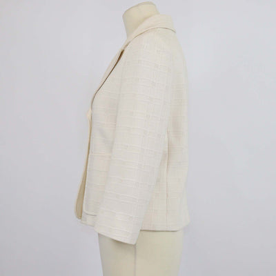 Gucci Cream Cotton & Wool Single Breasted Jacket