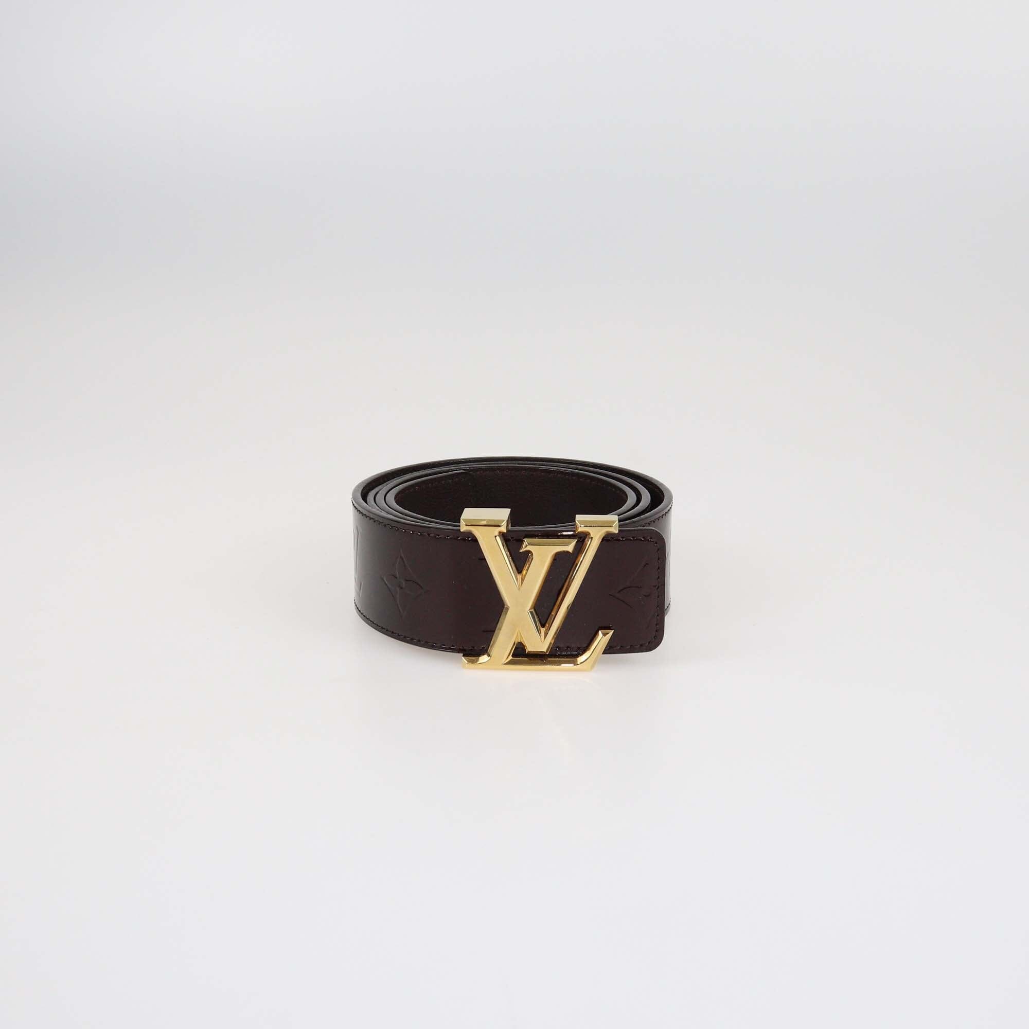 Louis Vuitton Amarante Vernis Leather LV Initiales Waist Belt Womens Louis Vuitton 