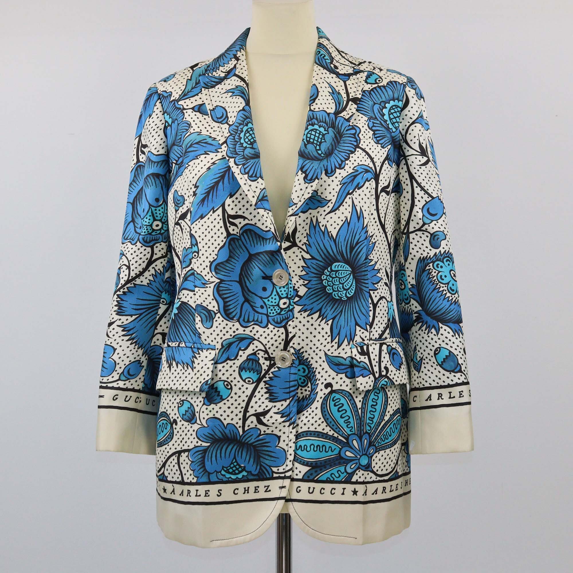 Gucci Multicolor Floral Printed Blazer Womens Gucci 