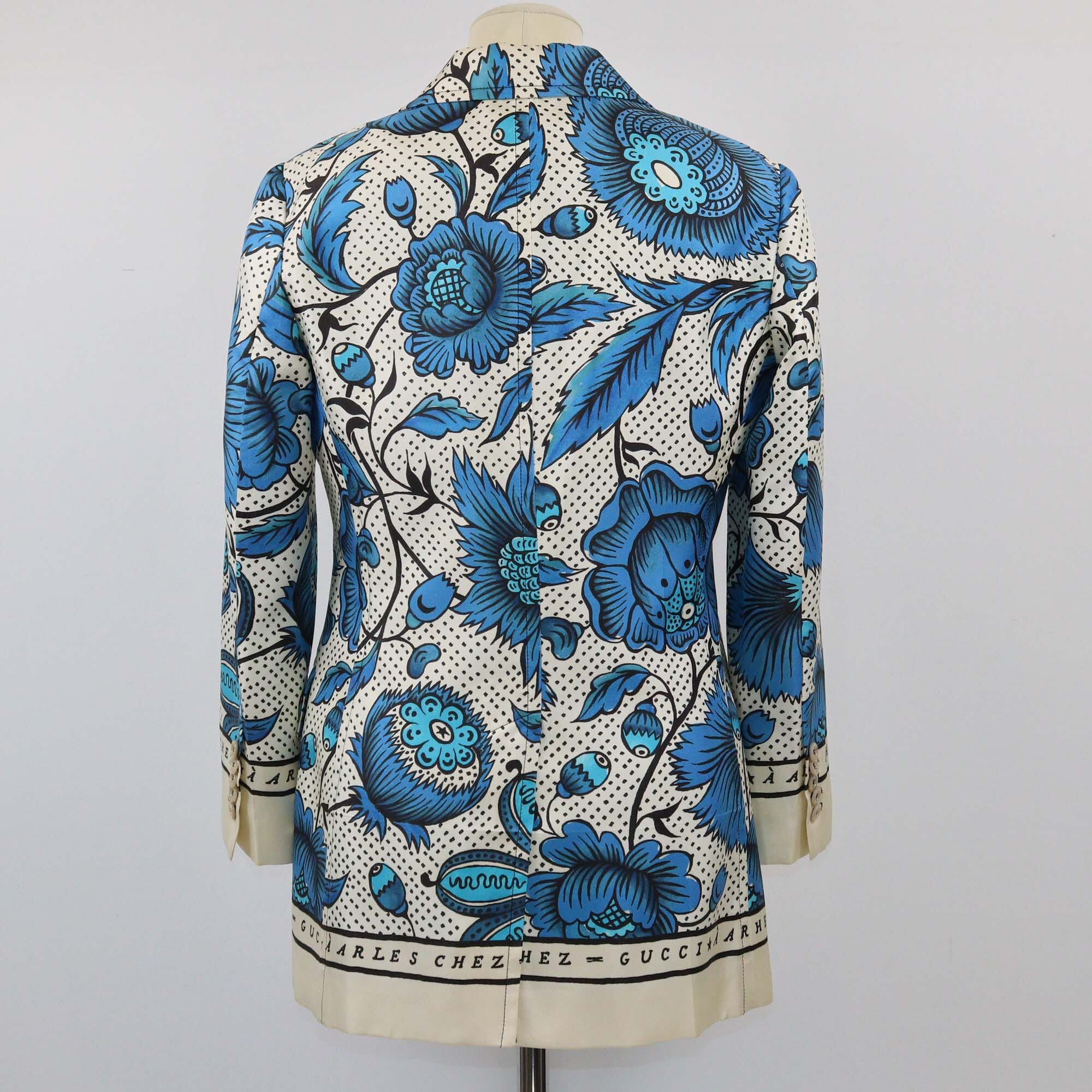 Gucci Multicolor Floral Printed Blazer Womens Gucci 