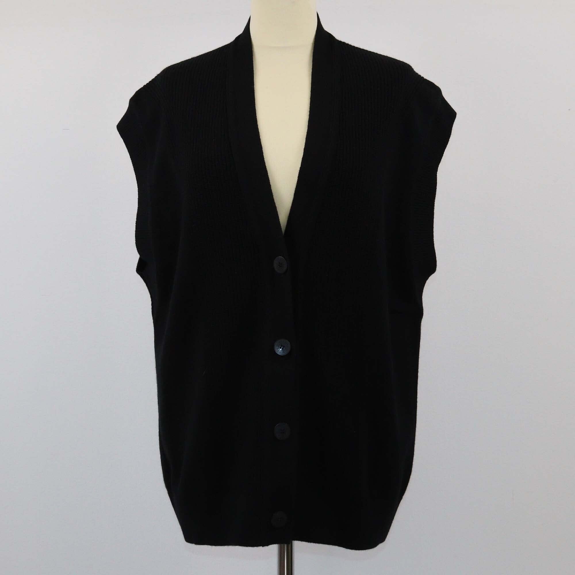 Hermes Black Sleeveless Cardigan Womens Hermes 