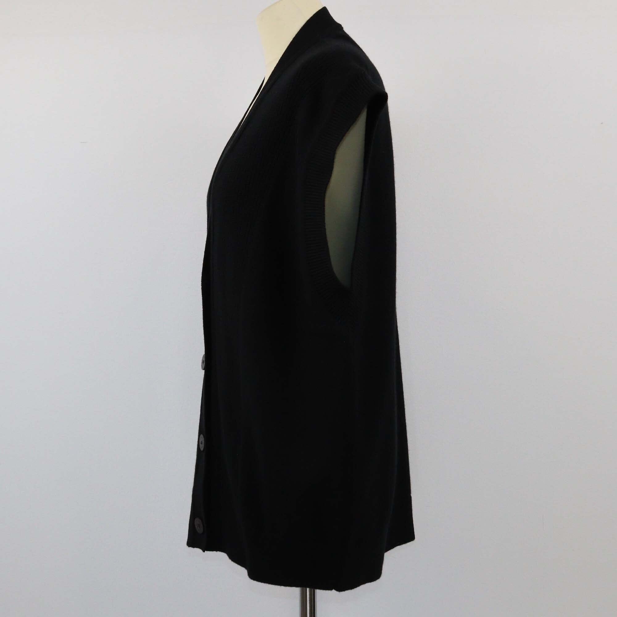 Hermes Black Sleeveless Cardigan Womens Hermes 