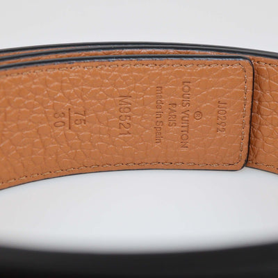 Louis Vuitton Black/Brown Leather LV Initiales Reversible Belt Womens Louis Vuitton 