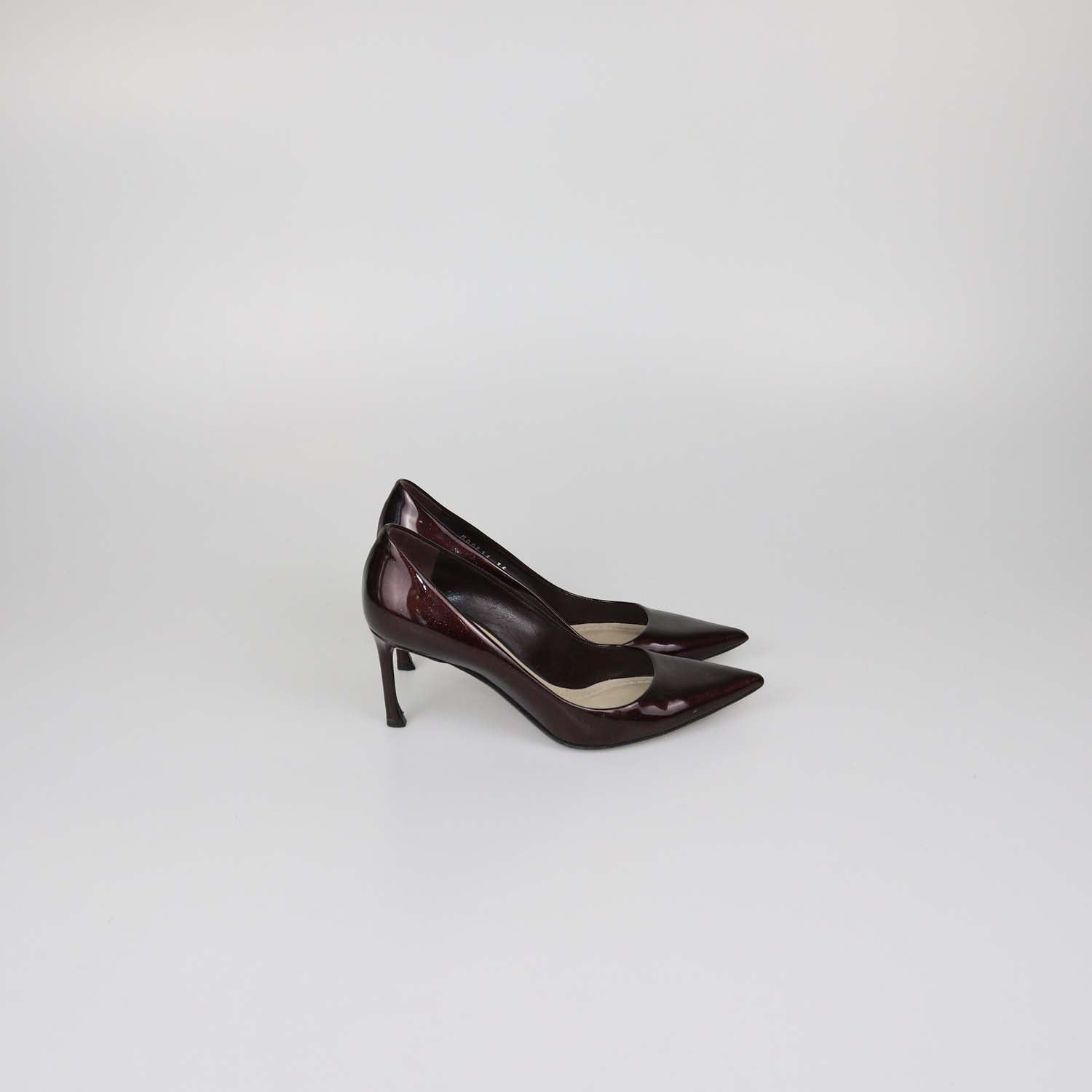 Christian Dior Burgundy Patent Leather Dioressence Pumps