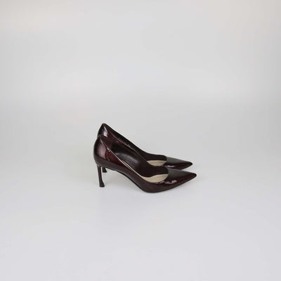 Christian Dior Burgundy Patent Leather Dioressence Pumps