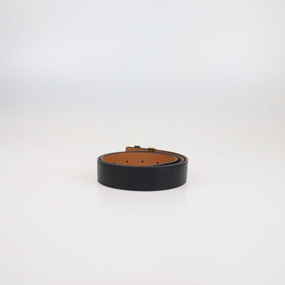 Louis Vuitton Black/Brown Leather LV Initiales Reversible Belt Womens Louis Vuitton 