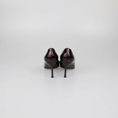 Christian Dior Burgundy Patent Leather Dioressence Pumps