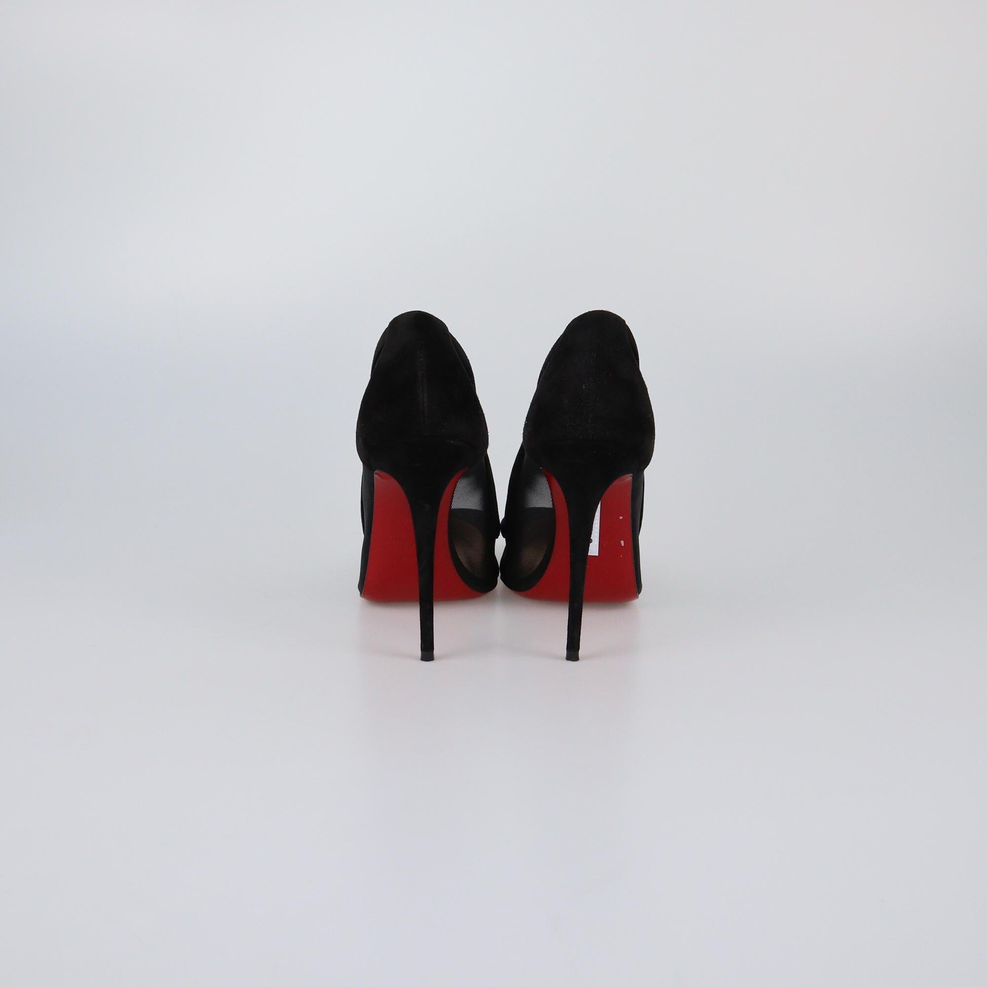 Christian Louboutin Black Mesh Galativi Pumps Womens Christian Louboutin 