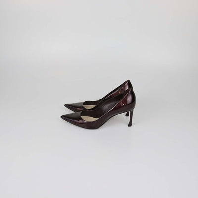 Christian Dior Burgundy Patent Leather Dioressence Pumps