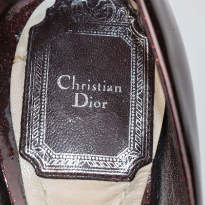 Christian Dior Burgundy Patent Leather Dioressence Pumps