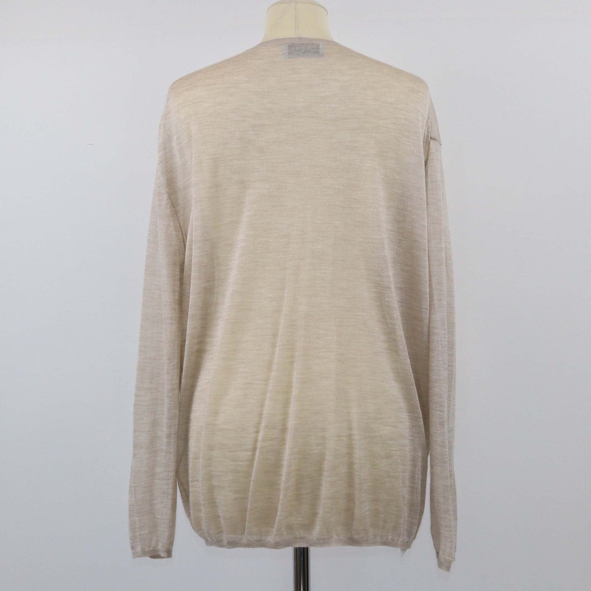 Prada Beige Buttoned Cardigan Womens Prada 