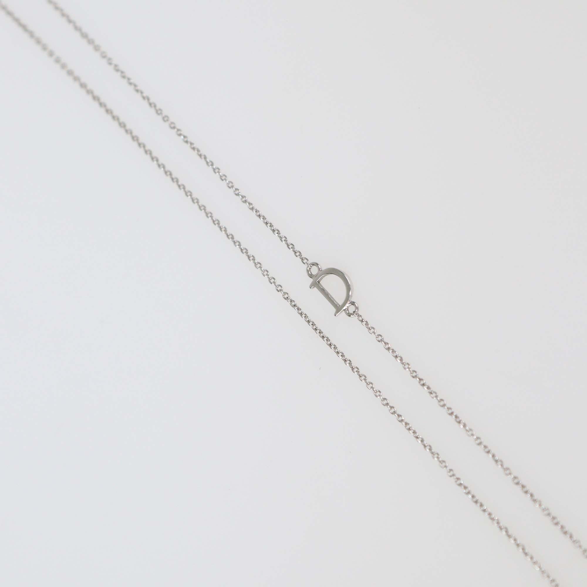 Damiani 18K White Gold Infinity Diamond Pendant Necklace
