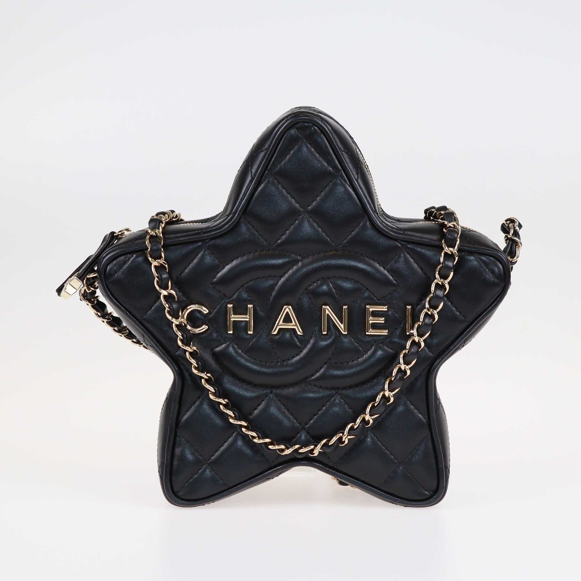 Chanel Black Quilted Logo Star Crossbody Bag Bags Chanel 