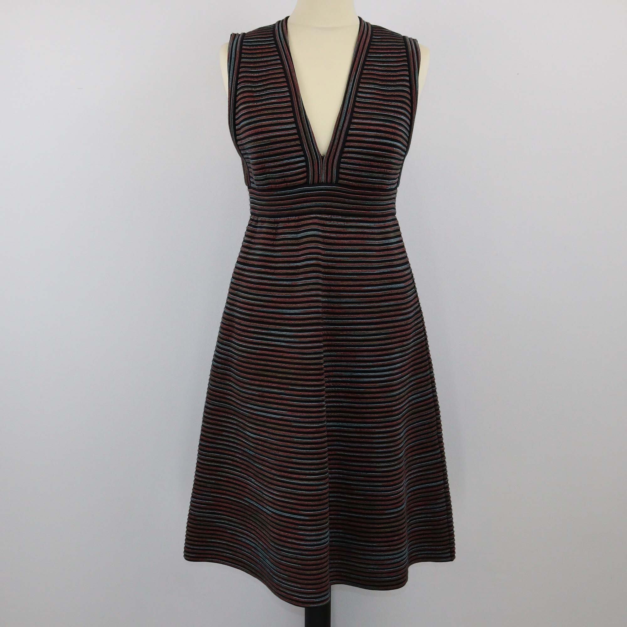 M Missoni Multicolor Sleeveless Midi Dress Womens M Missoni 