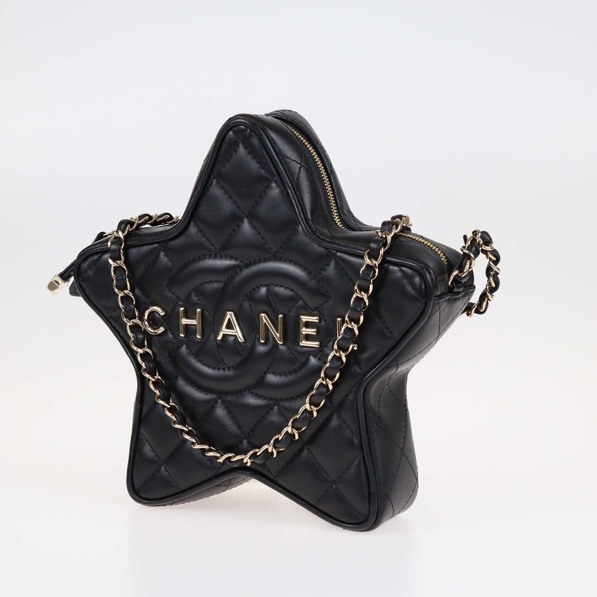 Chanel Black Quilted Logo Star Crossbody Bag Bags Chanel 