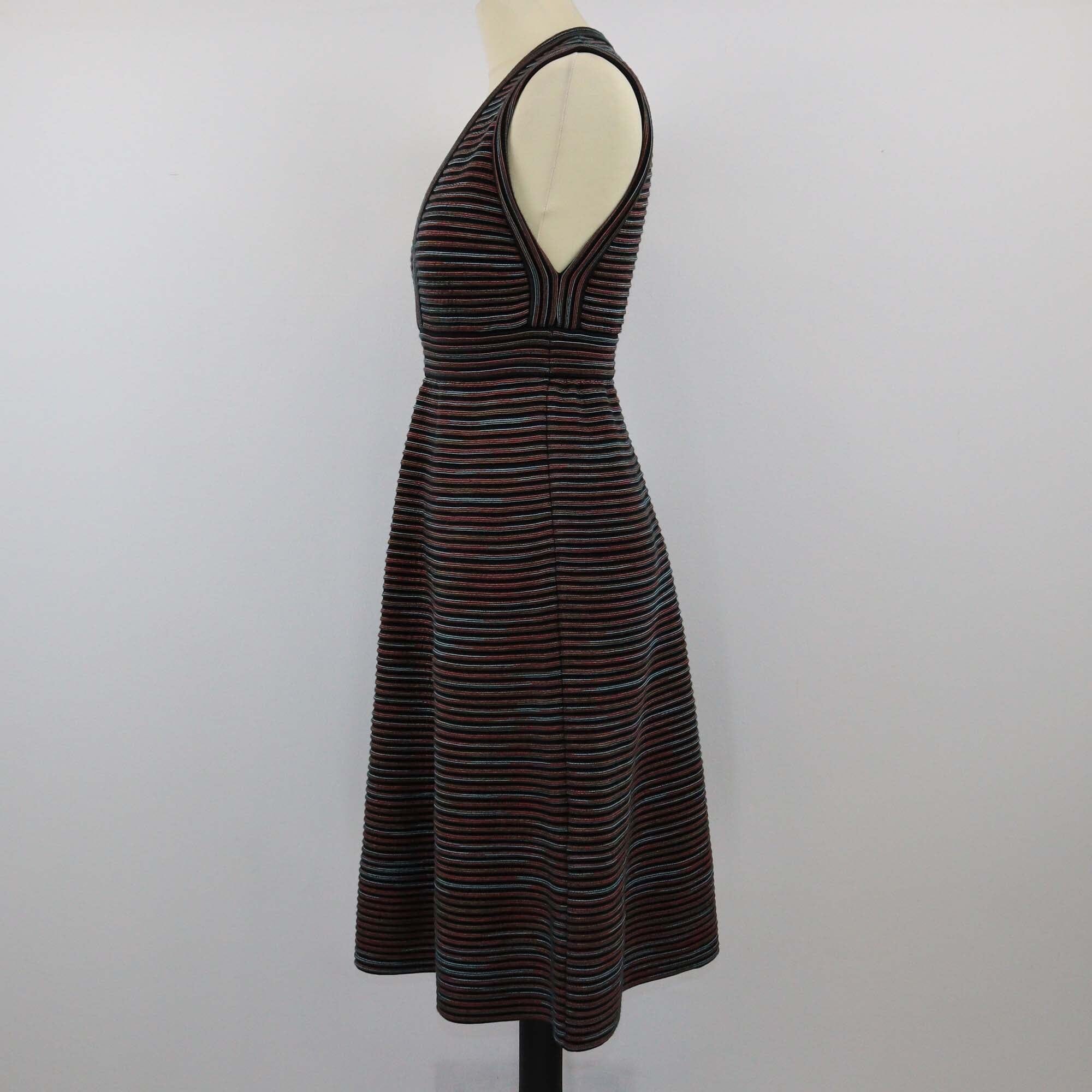 M Missoni Multicolor Sleeveless Midi Dress Womens M Missoni 