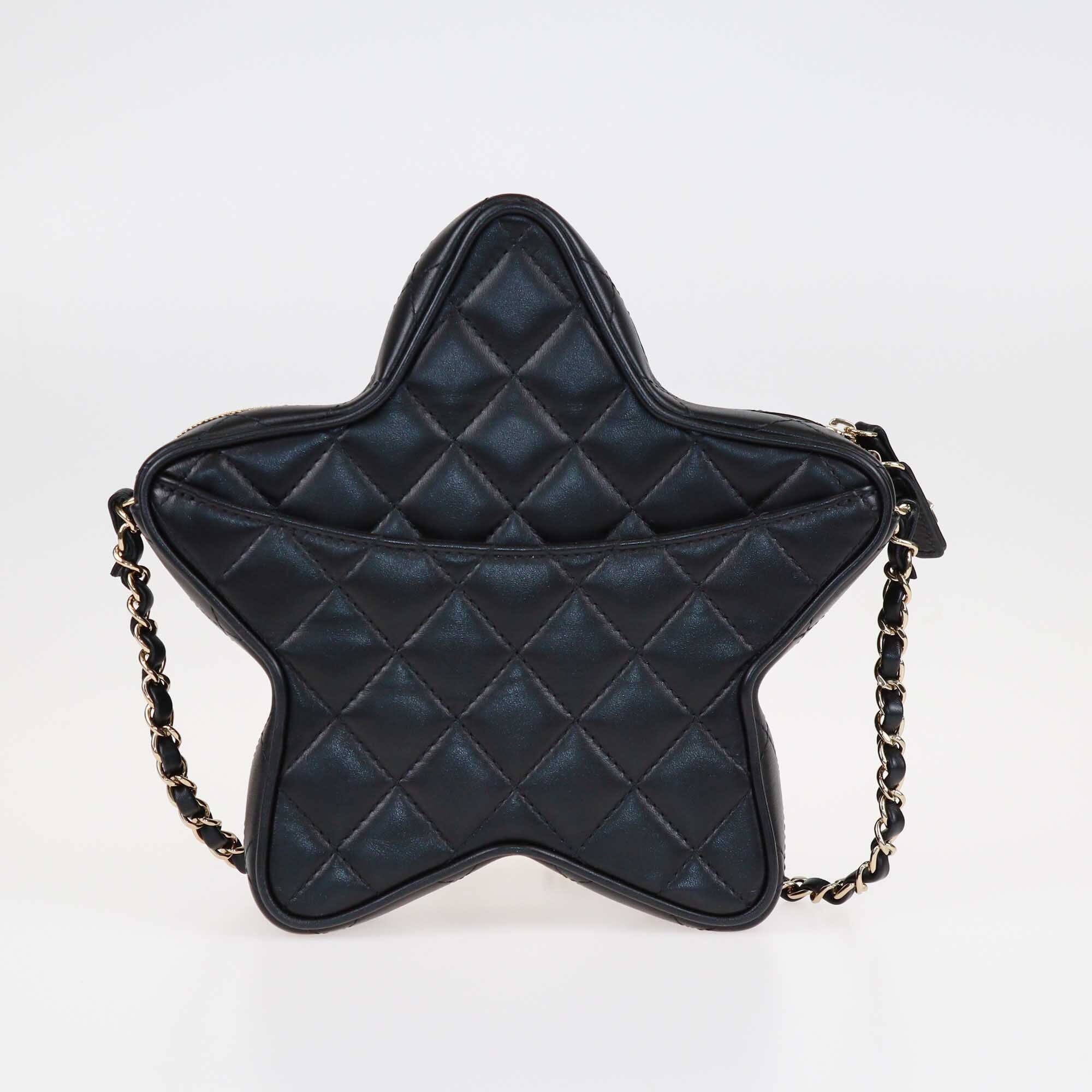 Chanel Black Quilted Logo Star Crossbody Bag Bags Chanel 