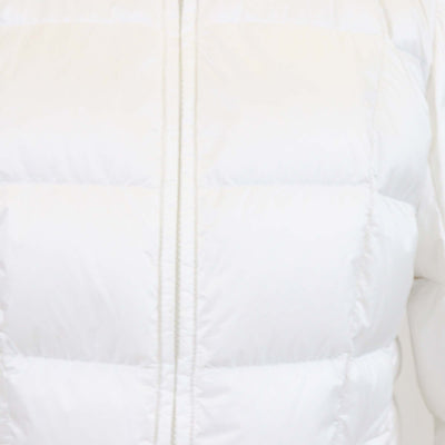Bogner x Goan Thylmann White Nylon Puffer Logo Patch Double Zip Hoodie Jacket