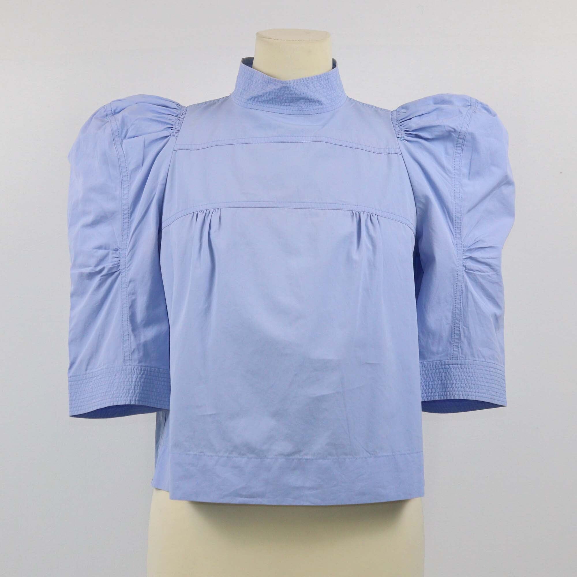 Chloe Pure Blue Pleated Tops Womens Chloe 