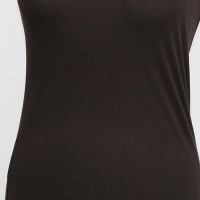 Givenchy Brown Viscose and Leather Zip Sleeveless Top