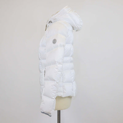 Bogner x Goan Thylmann White Nylon Puffer Logo Patch Double Zip Hoodie Jacket