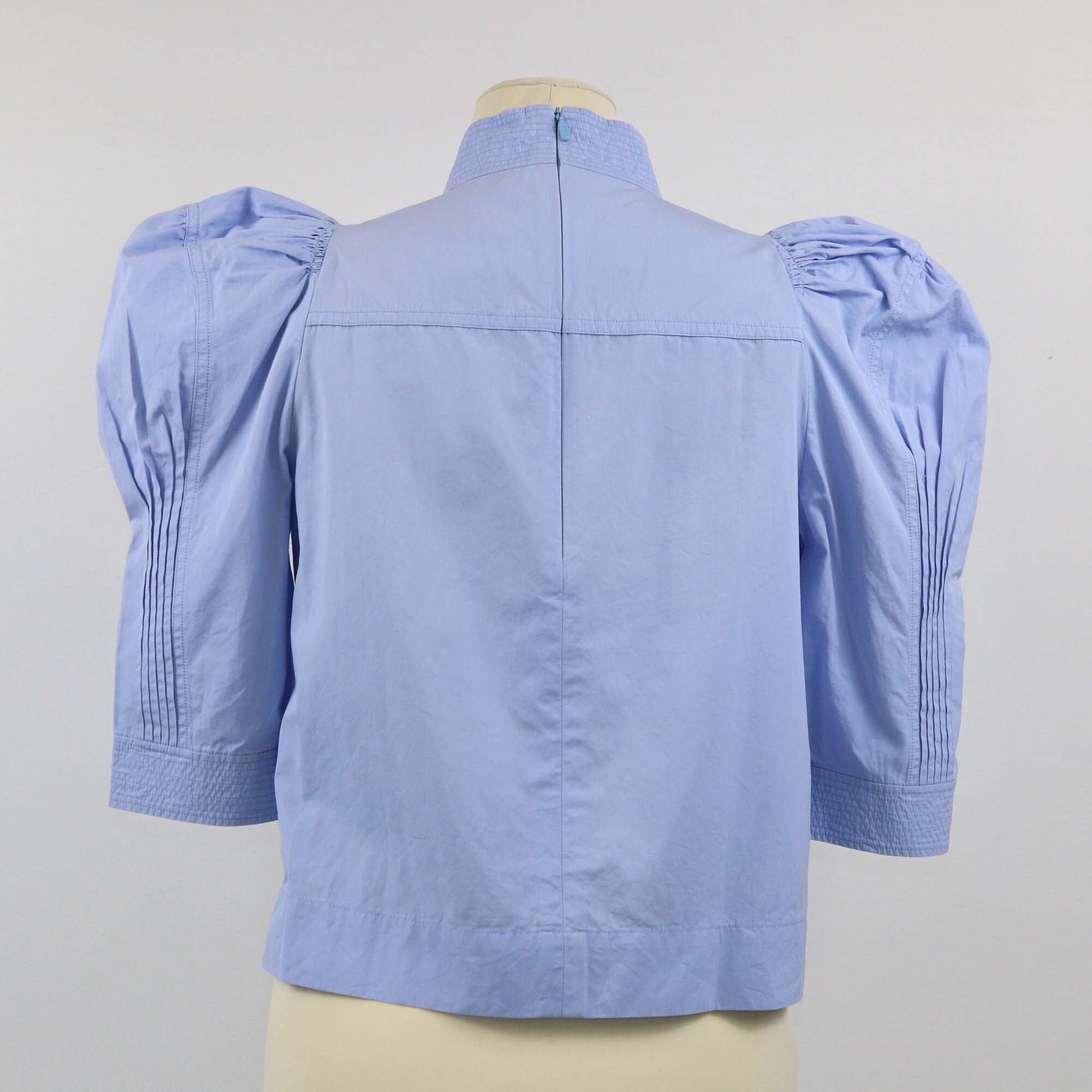 Chloe Pure Blue Pleated Tops Womens Chloe 