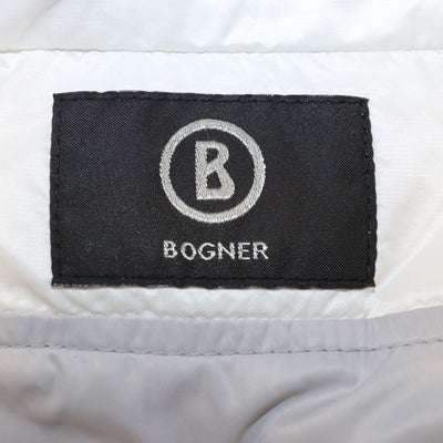 Bogner x Goan Thylmann White Nylon Puffer Logo Patch Double Zip Hoodie Jacket