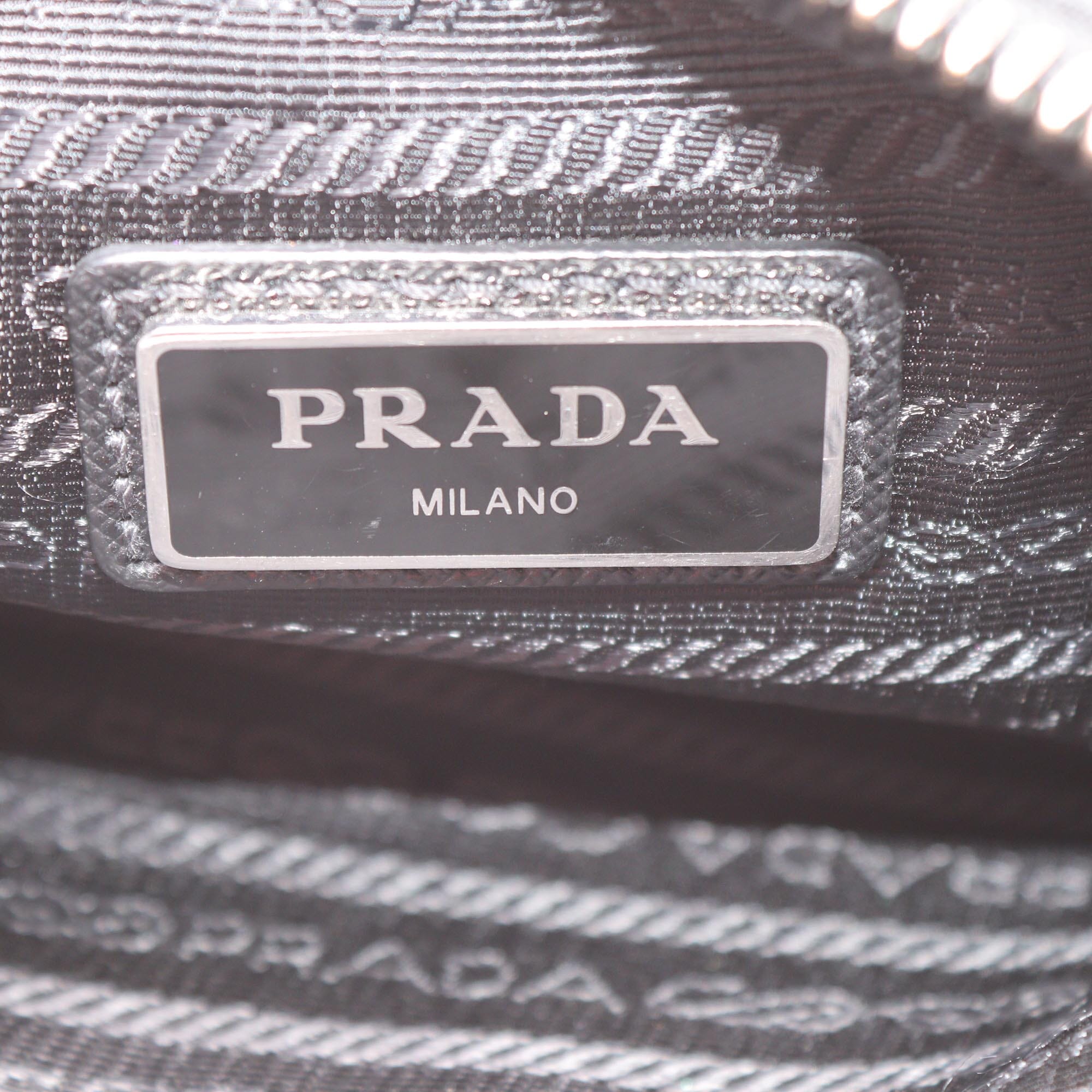 Prada Black Tessuto and Saffiano Shoulder Bag Womens Prada 