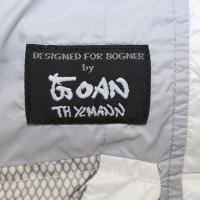 Bogner x Goan Thylmann White Nylon Puffer Logo Patch Double Zip Hoodie Jacket