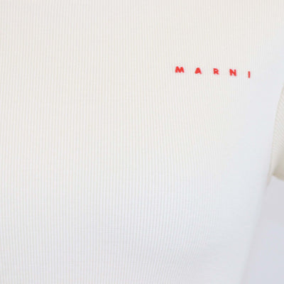 Marni Kids Light Yellow Cotton Check Print Mesh Skirt Logo Embroidered Short Sleeve Dress